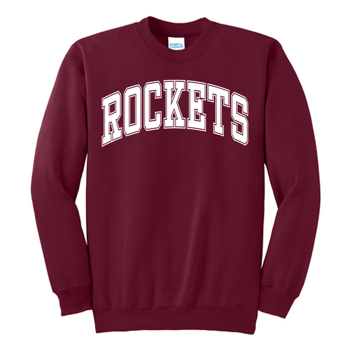 Sweatshirt - Crew Neck - Maroon - Rockets