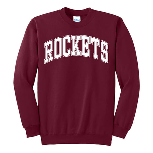 Sweatshirt - Crew Neck - Maroon - Rockets
