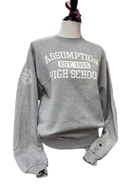 Sweatshirt - Grey - Champion - Assumption High school 1955