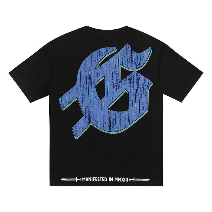 T-Shirt Godspeed dobermans and moon blue/black | Streetwear