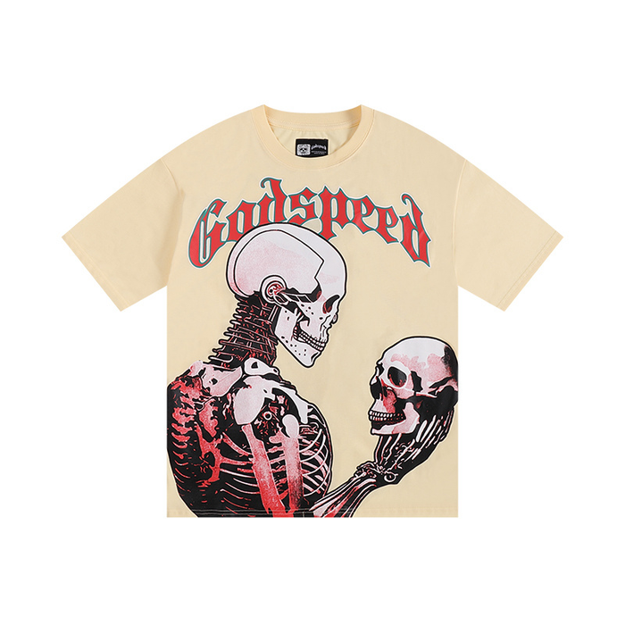 T-Shirt Godspeed Mankind vs Ai III Bone/red | Streetwear