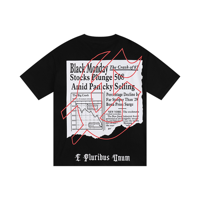 T-Shirt Godspeed skeleton reading newspapers Black | Streetwear
