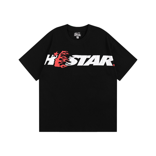 T-Shirt Hellstar Cartoon Logo Glitter Black