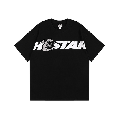 T-Shirt Hellstar Cartoon Logo Glitter Black