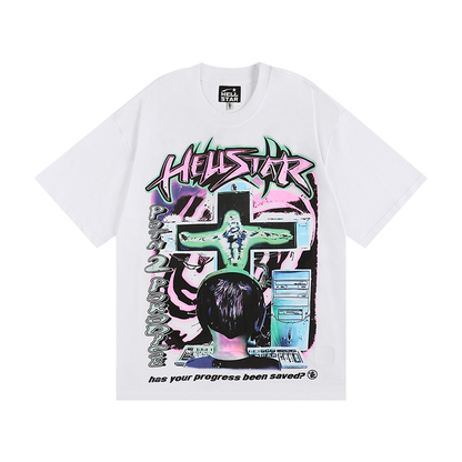 T-Shirt Hellstar Online white
