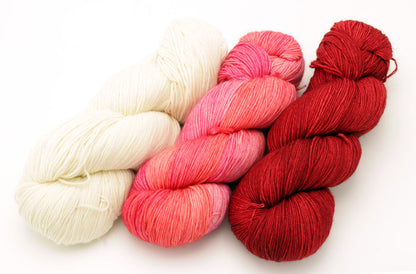 Malabrigo - Sock / Natural Light of Love & Ravelry Red