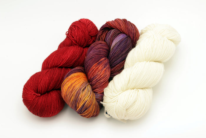 Malabrigo - Sock / Ravelry Red Archangel & Natural