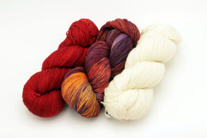 Malabrigo - Sock / Ravelry Red Archangel & Natural