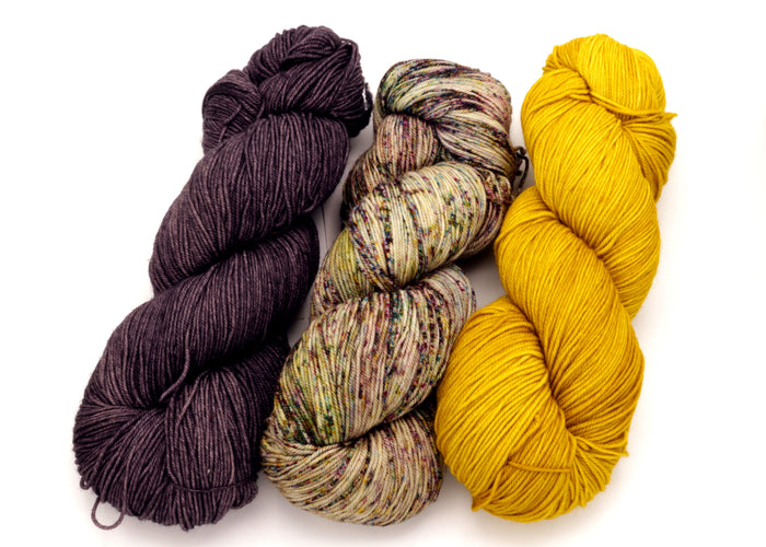 Malabrigo - Sock / Eggplant Myths & Frank Ochre