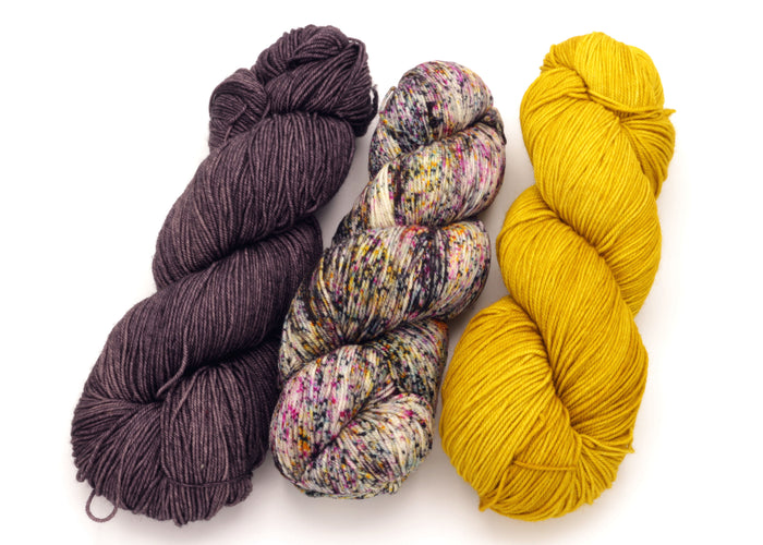 Malabrigo - Sock / Eggplant Baco & Frank Ochre