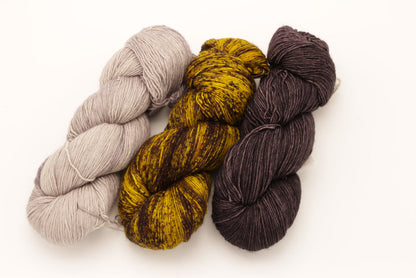 Malabrigo - Mechita / Pearl Aureo & Eggplant