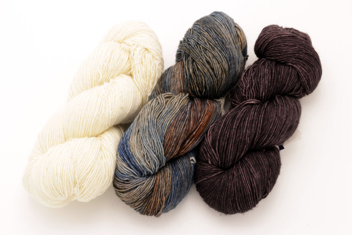 Malabrigo - Mechita / Natural Cielo Y Tierra & Eggplant