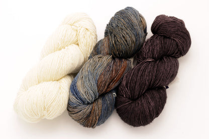 Malabrigo - Mechita / Natural Cielo Y Tierra & Eggplant