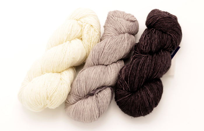 Malabrigo - Mechita / Natural Pearl & Eggplant