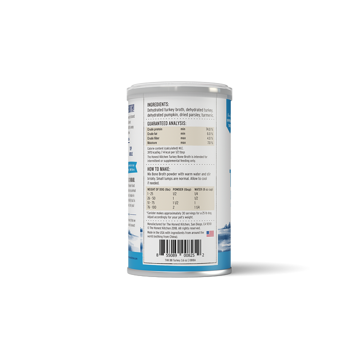 The Honest Kitchen Daily Booster Turkey Bone Broth for Dogs