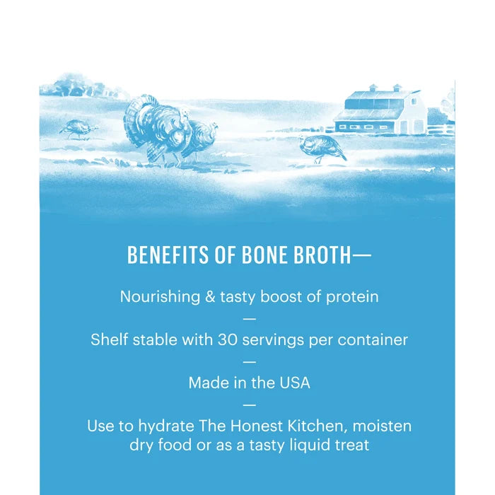 The Honest Kitchen Daily Booster Turkey Bone Broth for Dogs