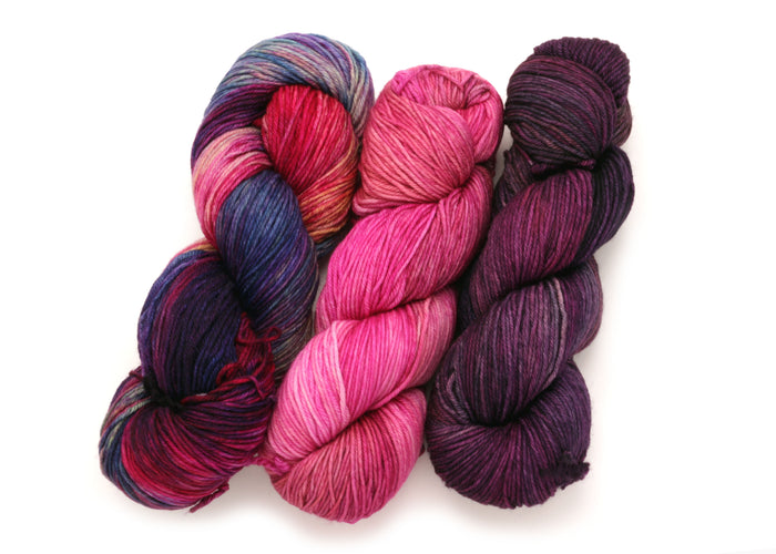 Malabrigo - Arroyo / Aniversario English Rose & Purpuras