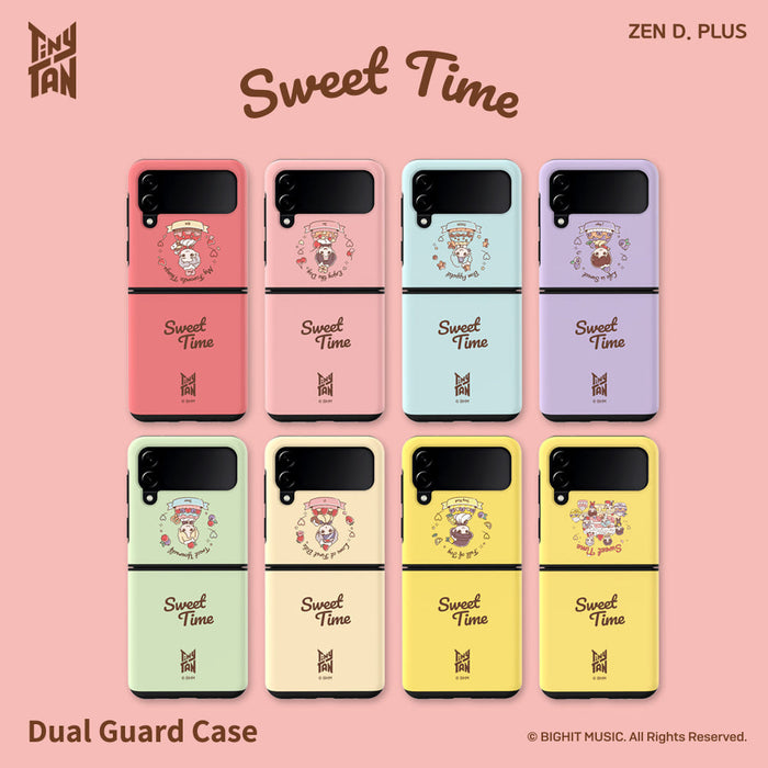TinyTAN Official SWEET TIME Clear Dual Guard Case Galaxy Z FLIP 3