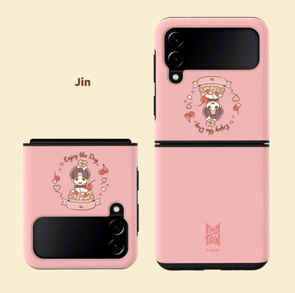 TinyTAN Official SWEET TIME Clear Dual Guard Case Galaxy Z FLIP 3