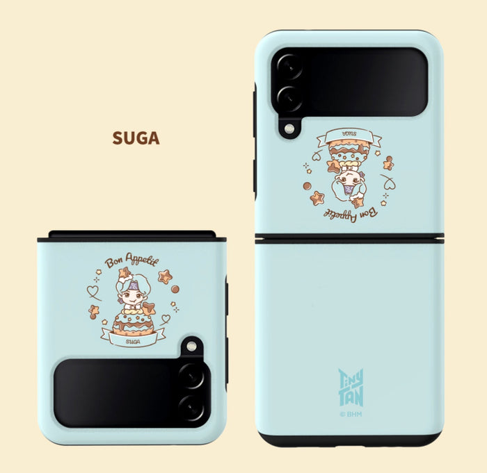 TinyTAN Official SWEET TIME Clear Dual Guard Case Galaxy Z FLIP 3