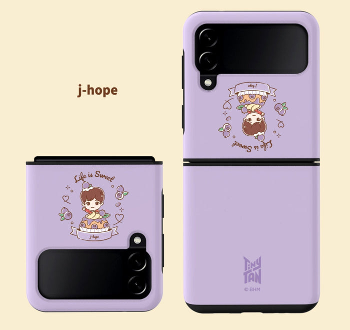 TinyTAN Official SWEET TIME Clear Dual Guard Case Galaxy Z FLIP 3