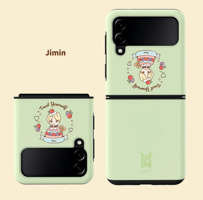 TinyTAN Official SWEET TIME Clear Dual Guard Case Galaxy Z FLIP 3