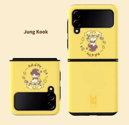 TinyTAN Official SWEET TIME Clear Dual Guard Case Galaxy Z FLIP 3