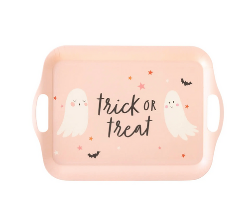 Trick or Treat Boo Bamboo Reusable Tray