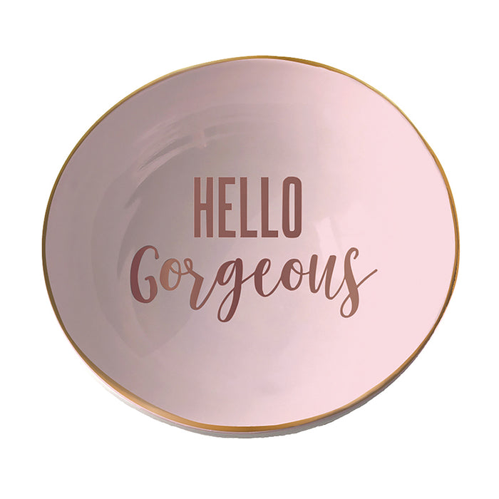 Trinket Bowl "Hello Georgous" Pink