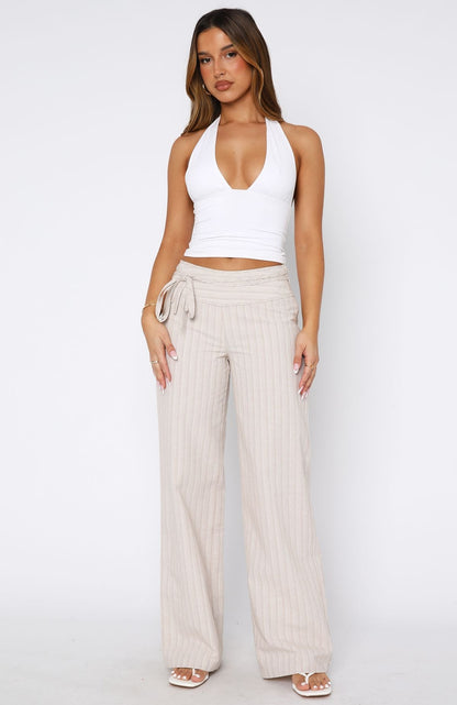 Won't Look Back Pants Beige
