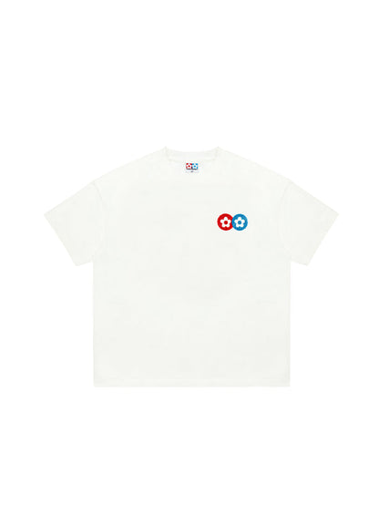 Vandy The Pink Beads Classic Flower Tee CREAM