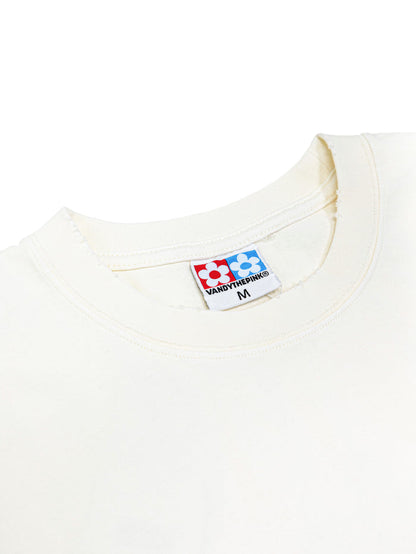 Vandy The Pink Beads Classic Flower Tee CREAM