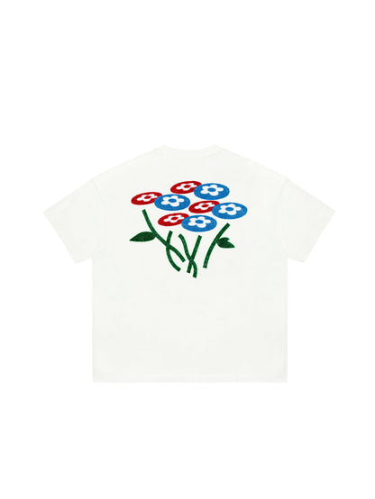 Vandy The Pink Beads Classic Flower Tee CREAM