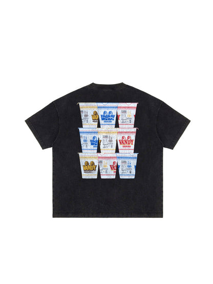 Vandy The Pink Cup Noodle Eye logo Tee Black