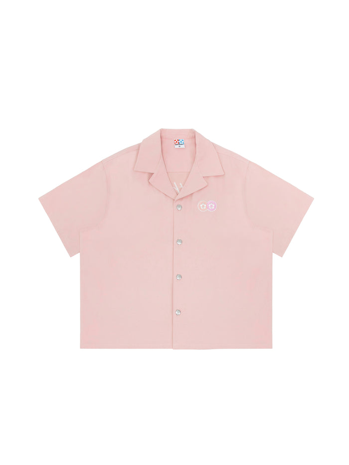 Vandy The Pink Rabbit Work Button Shirt Pink