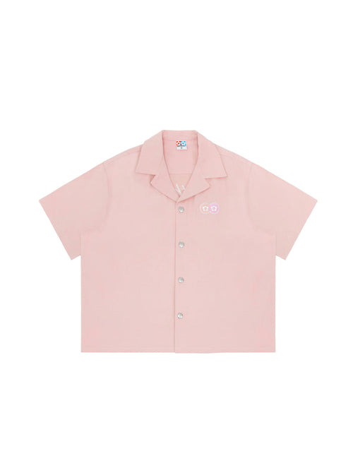 Vandy The Pink Rabbit Work Button Shirt Pink
