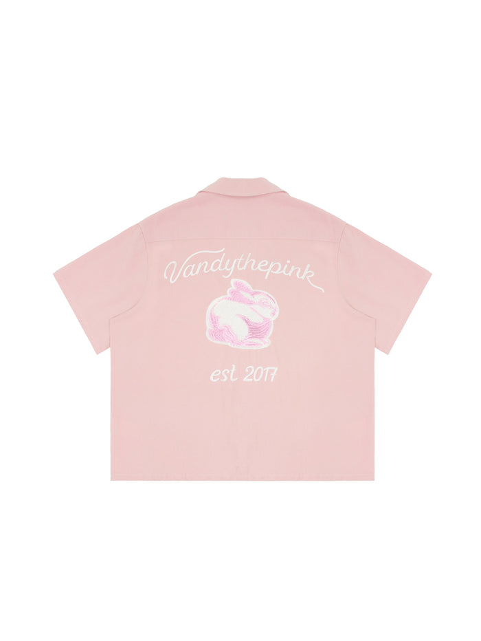 Vandy The Pink Rabbit Work Button Shirt Pink