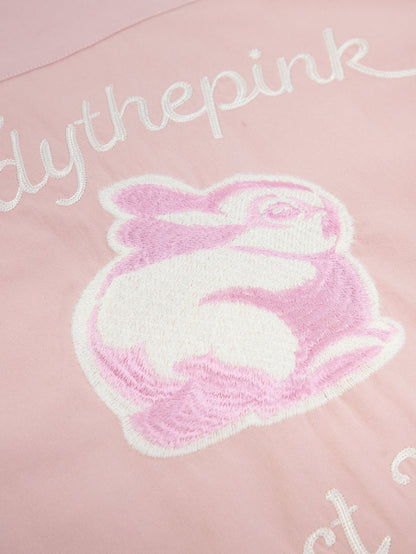 Vandy The Pink Rabbit Work Button Shirt Pink