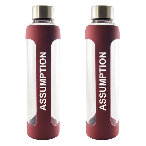 Water Bottle-Glass Silicone Maroon