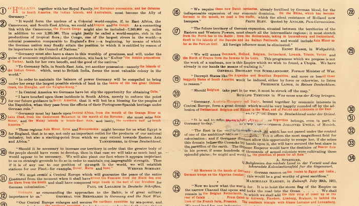 What Germany Wants, 1916, World War I & II Nazi Atlas Map