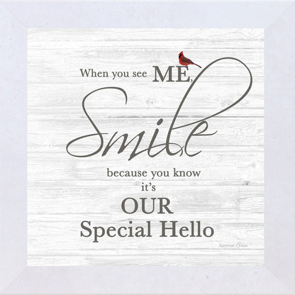 When You See Me Smile – Cardinal Sympathy Framed Wall Art | Gentle Remembrance Decor (SSA592) - Summer Snow Art