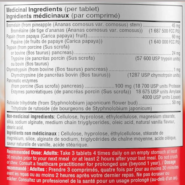 Wobenzym N Systemic Enzyme Formula Joint Support 100 Tablets