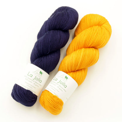 Small / Baah Yarn - La Jolla / Navy & Marigold