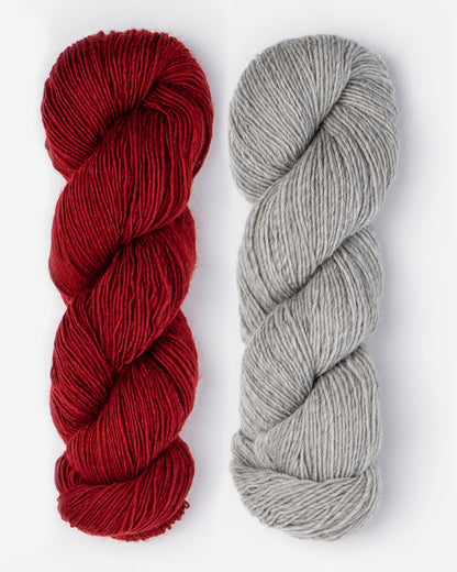 Small / Blue Sky Fibers - Woolstok Light / Red Rock & Grey Harbor