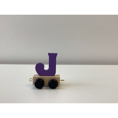 Wooden Name Train Letter J