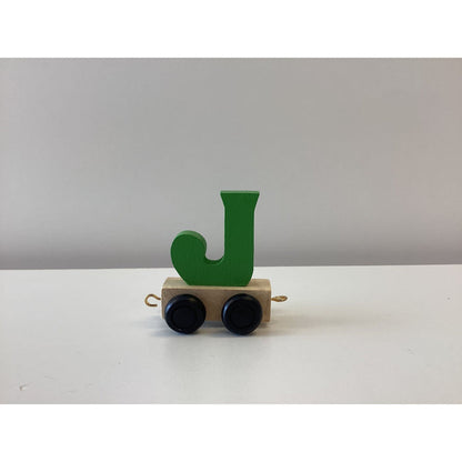 Wooden Name Train Letter J