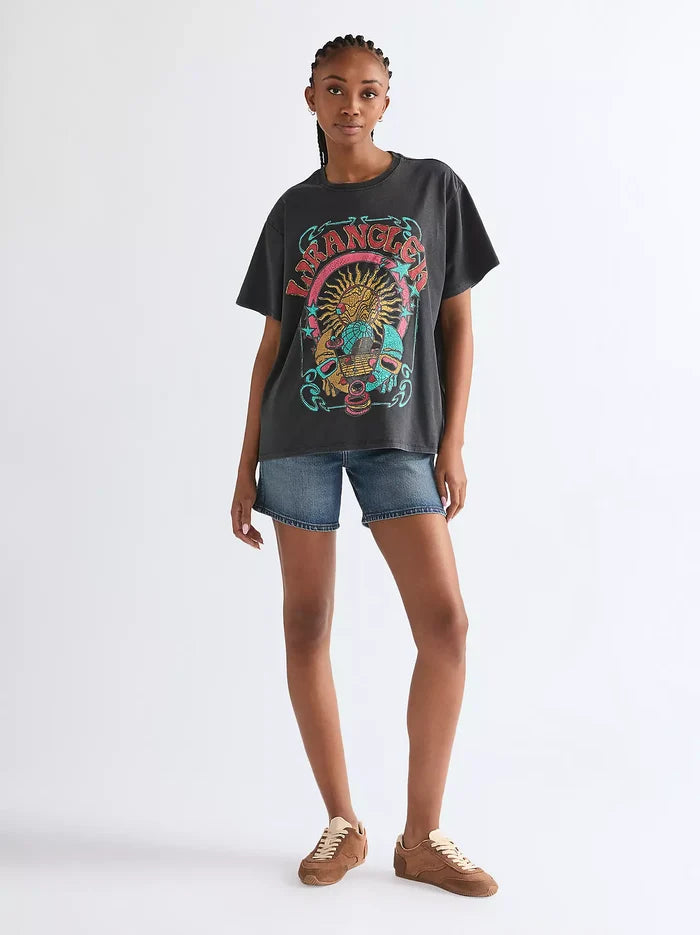 Wrangler Bolur Girlfriend Faded Black