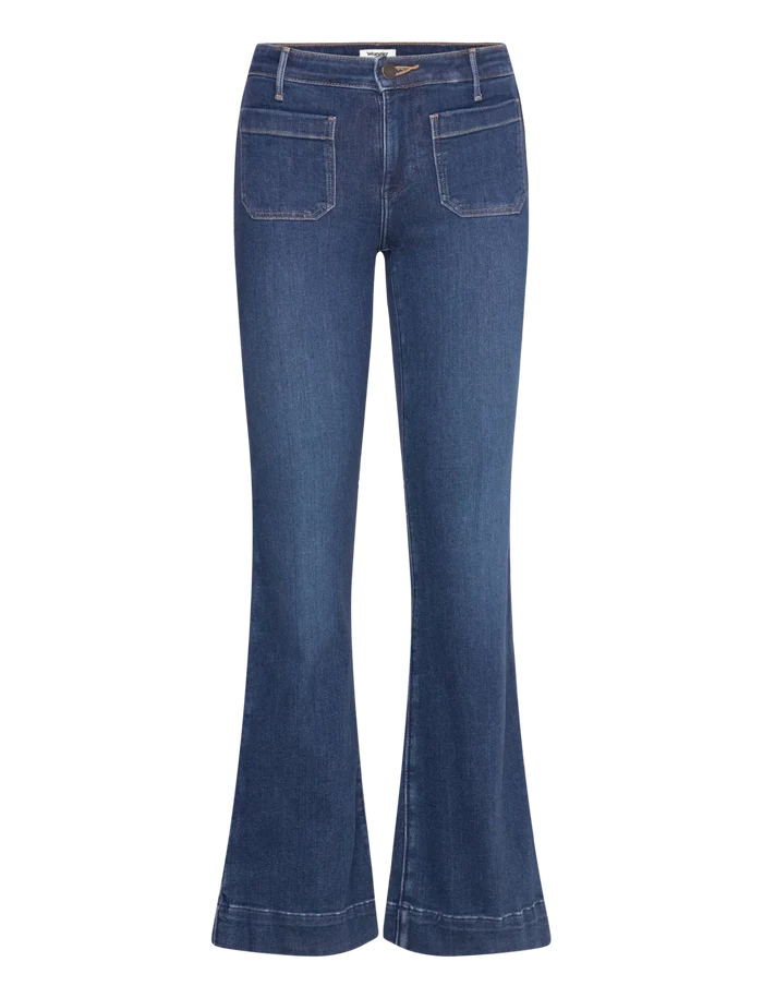 Wrangler Gallabuxur Flare Dark Wash
